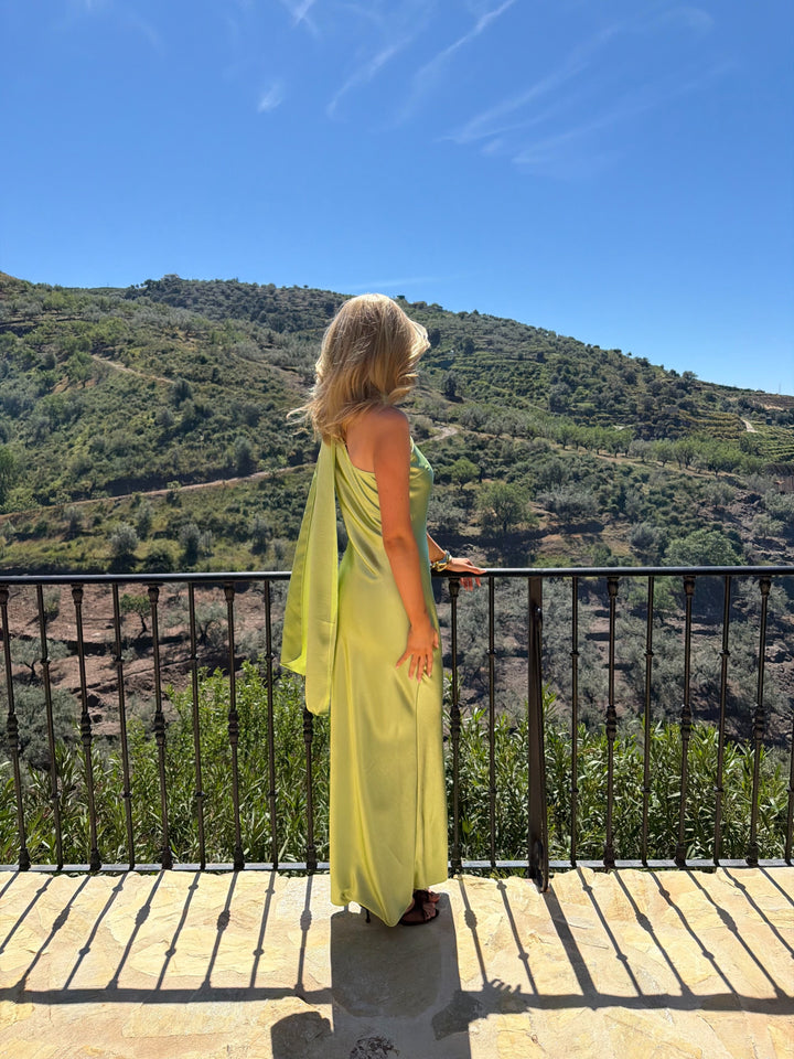 Sarah Maxi Scarf Dress - Matcha Green