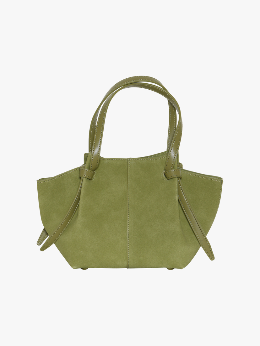 Andrea Mini Strap Bag - Faux Suede Pistachio