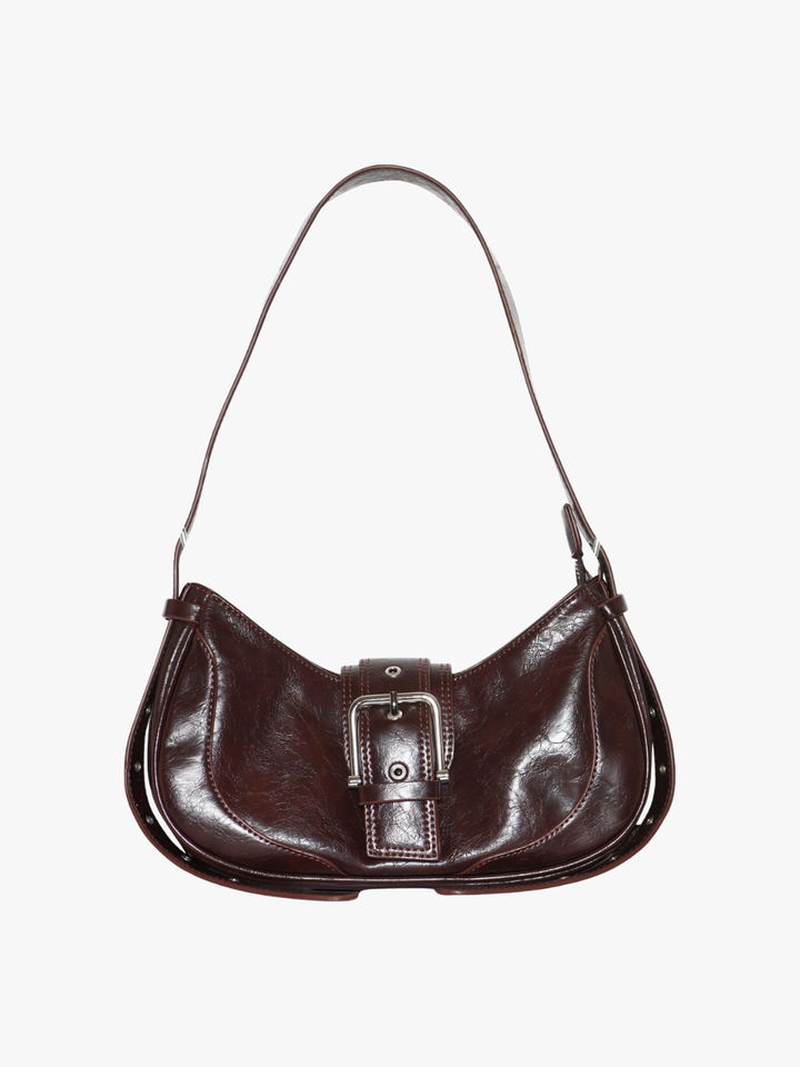 Asta Buckle Bag - Dark Brown