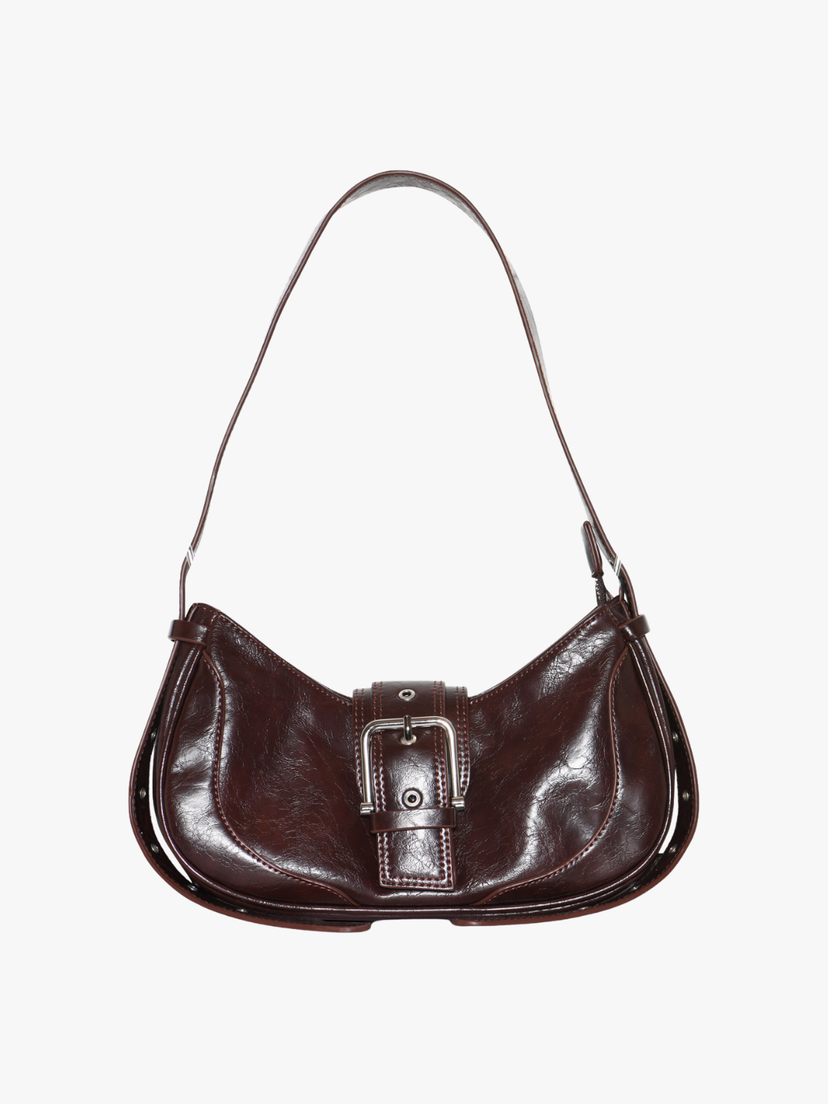 Asta Buckle Bag - Dark Brown