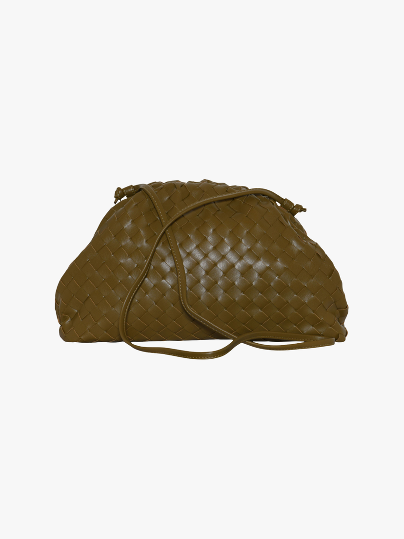 Aya Large Clutch - Dark Olive
