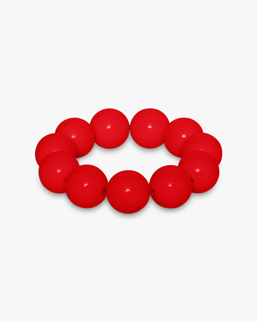 Billie Chunky Pearl Bracelet - Red