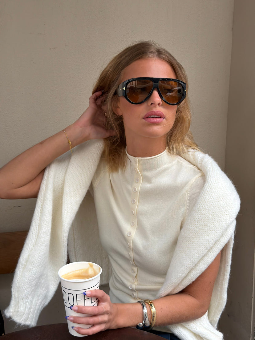 Juliet Chunky Sunglasses - Black/Yellow