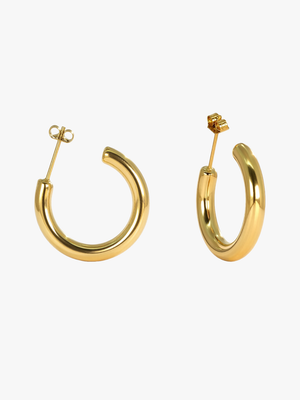Eve Medium Hoop Earrings - Gold Plated