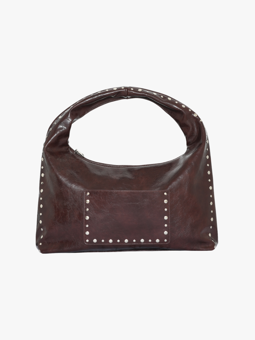 Ella Stud Bag - Dark Brown
