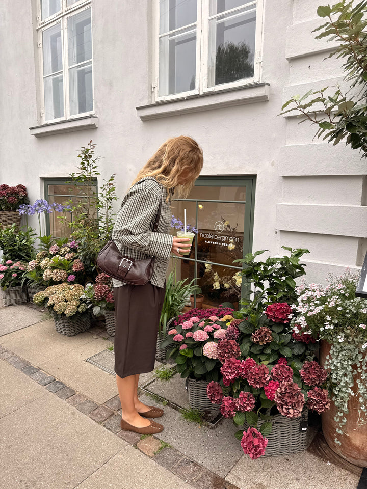Asta Buckle Bag - Dark Brown