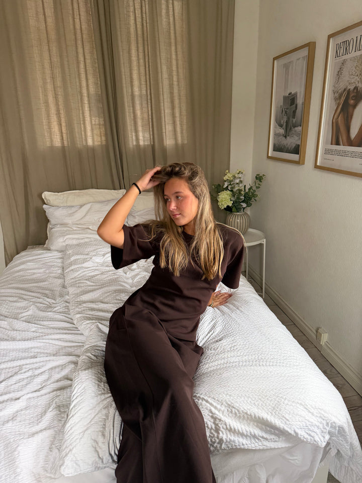 Riley Waisted Top - Espresso Brown