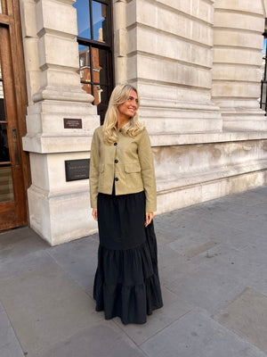 Kira Flowy Maxi Skirt - Black