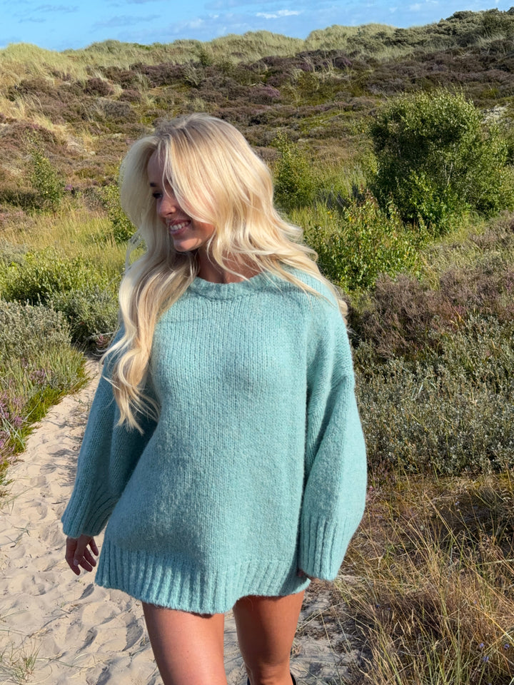 Isabella 3/4 Sleeve Knit - Turquoise