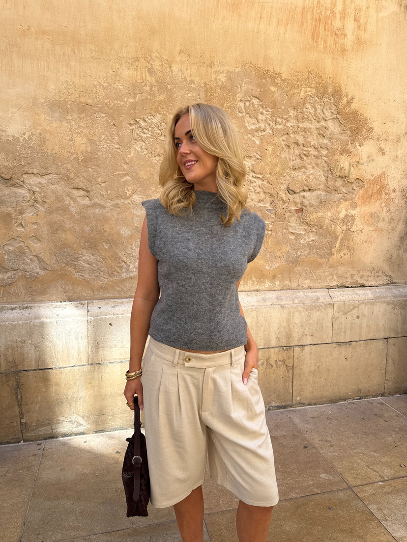Nora Bermuda Shorts - Beige Melange