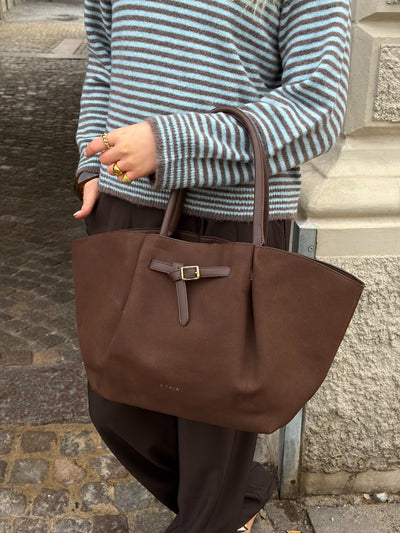 Olivia Belt Bag Faux Suede - Dark Brown