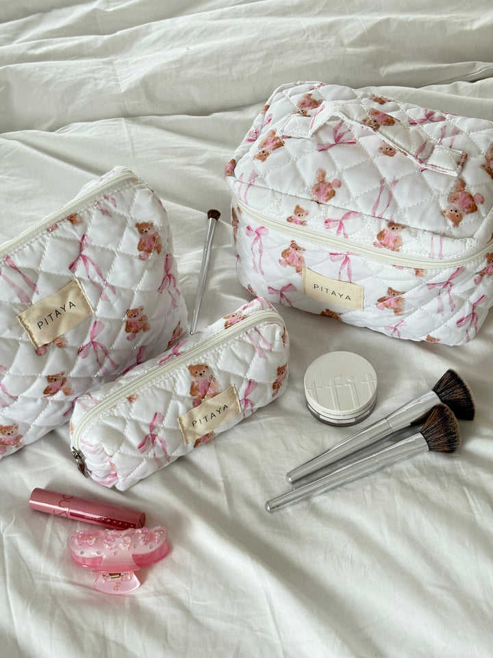 Large Makeup Bag - Cute Teddy