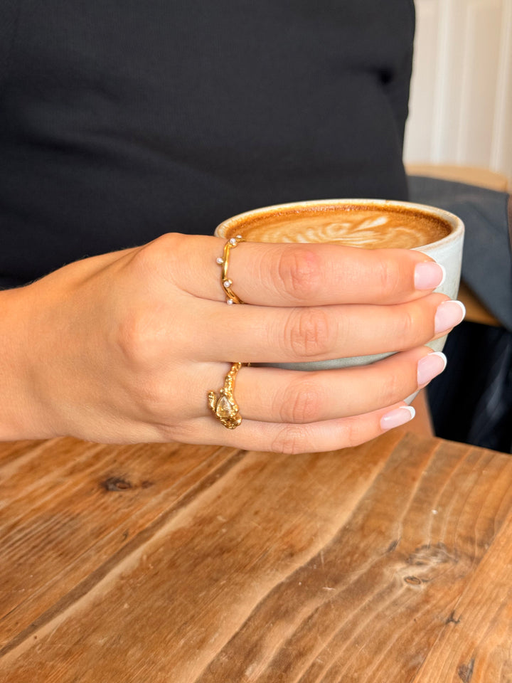 Emma Pearl Ring - Gold Plated