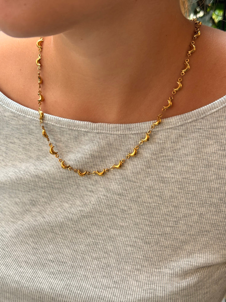 Moon Necklace - Gold Plated