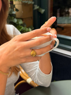 Signe Stroke Ring - Gold Plated