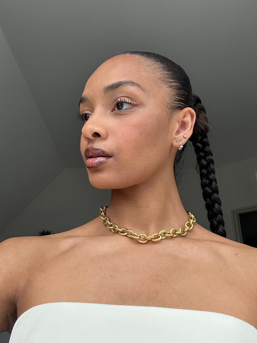 Julie Chunky Chain Necklace - Gold Plated
