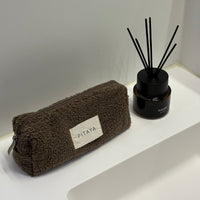 Teddy Makeup Bag Small - Dark Brown