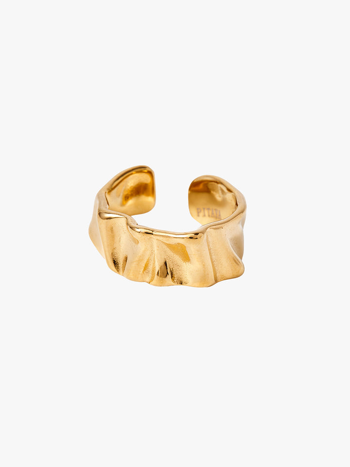 Valerie Chunky Textured Ring - Gold Plated