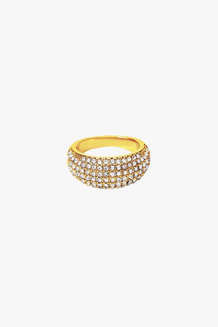 Nola Chunky Stone Ring - Gold Plated