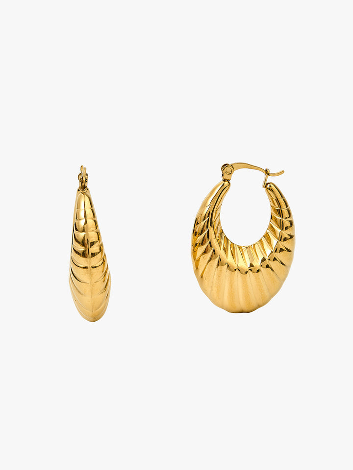 Sira Stroke Earrings - Gold Plated