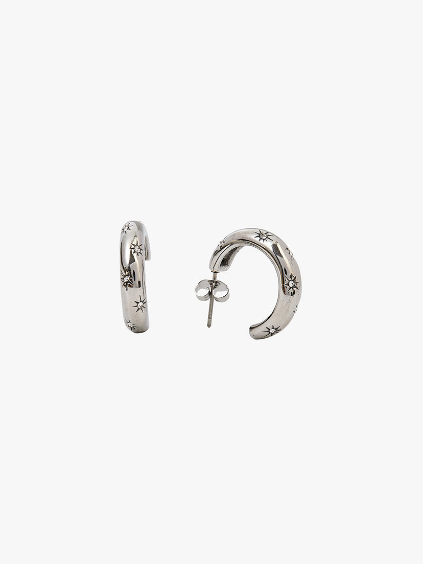 Lynn Medium Stone Earrings - Stainless Steel