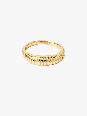 Nadia Ruffle Ring - Gold Plated