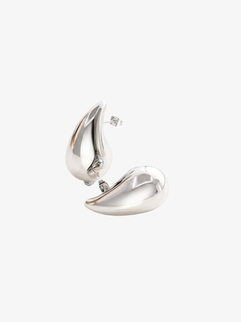 Sascha Medium Drop Earrings - Stainless Steel