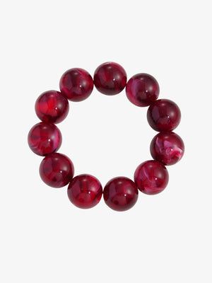 Joanna Large Pearl Bracelet - Red
