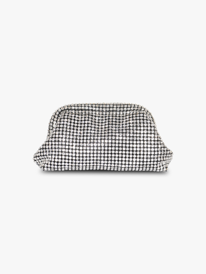 Lulu Glitter Clutch - Silver