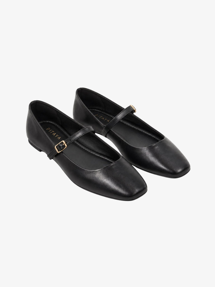 Mary Jane Strap Ballerina - Black