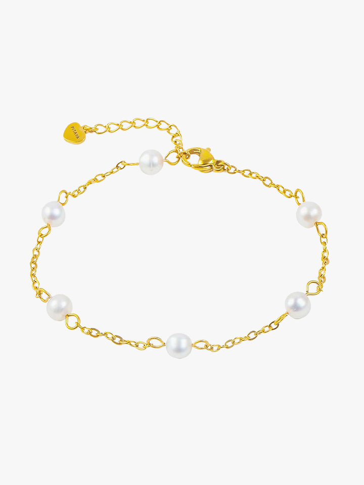 Rikke Pearl Bracelet - Gold Plated