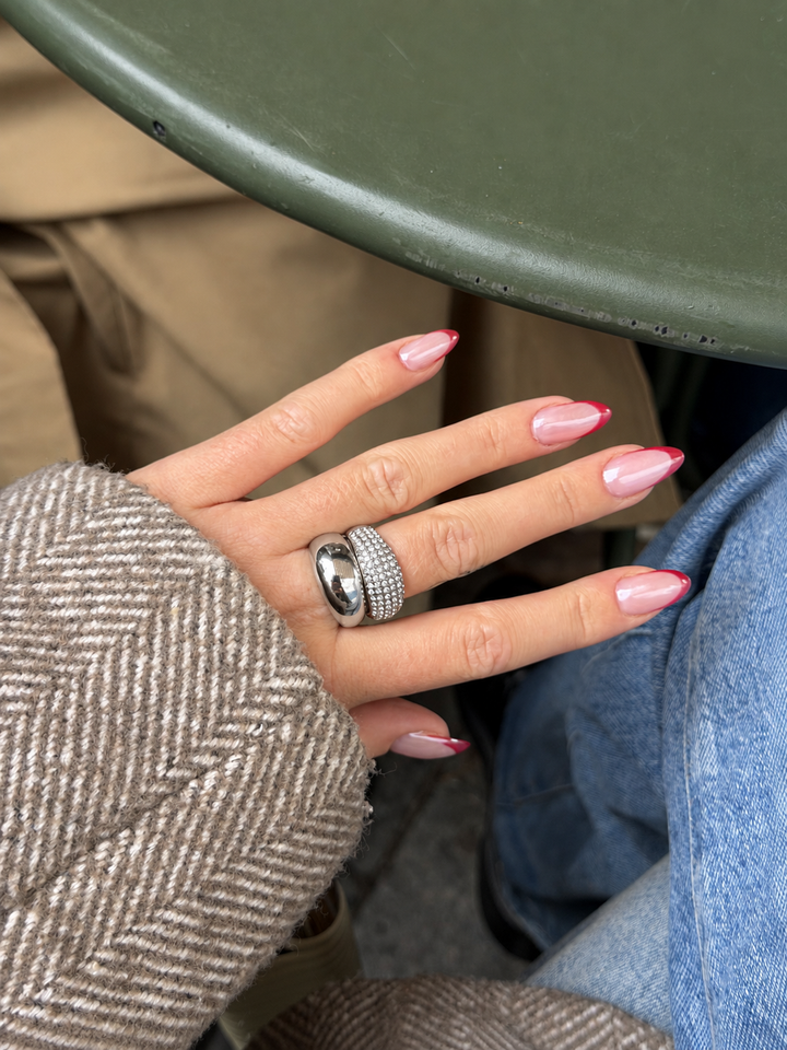 Nola Chunky Stone Ring - Stainless Steel