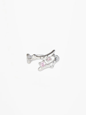 Rosa Double Stone Ring - Stainless Steel