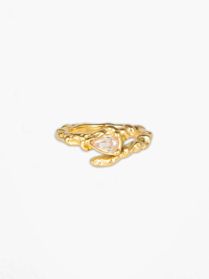 Selma Stone Ring - Gold Plated