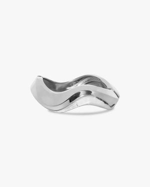 Rosa Wavy Bangle Bracelet - Stainless Steel