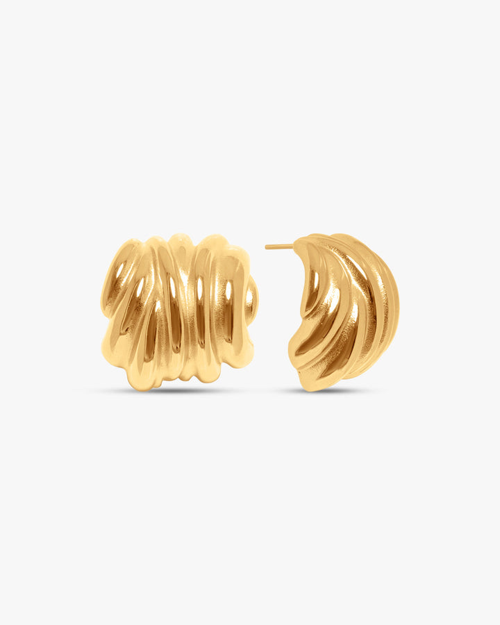 Tracy Big Square Earrings - Gold