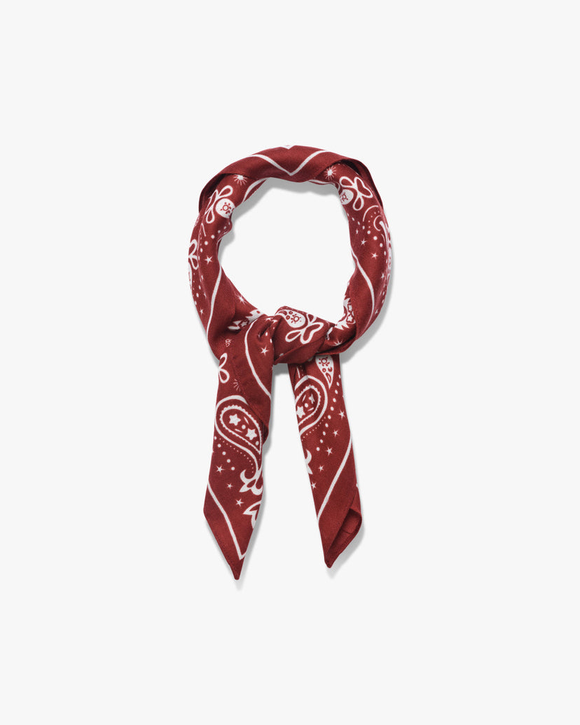 Vigga Paisley Bandana - Wine Red