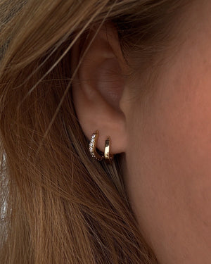 Amelia Square Earrings 2-pack - Gold Plated