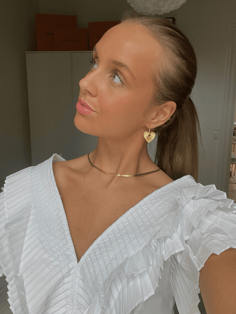 Bella Heart Earrings - Gold Plated