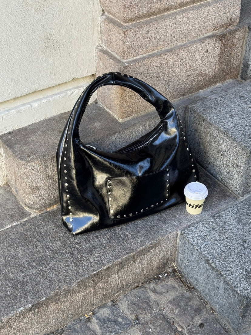 Ella Stud Bag - Black