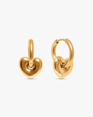 Josephine Heart Earrings - Gold Plated