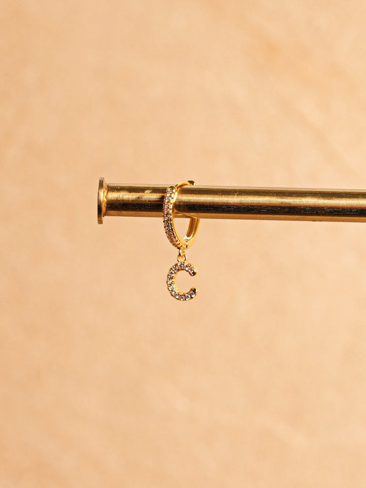 Letter Earrings - Gold Plated