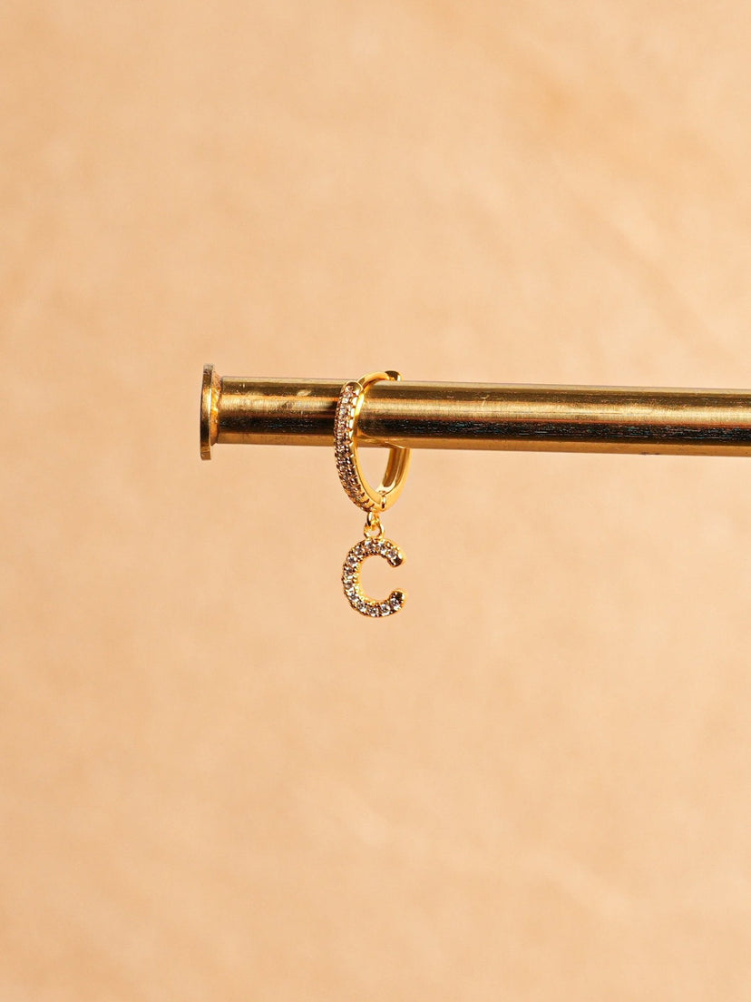 Letter Earrings - Gold Plated