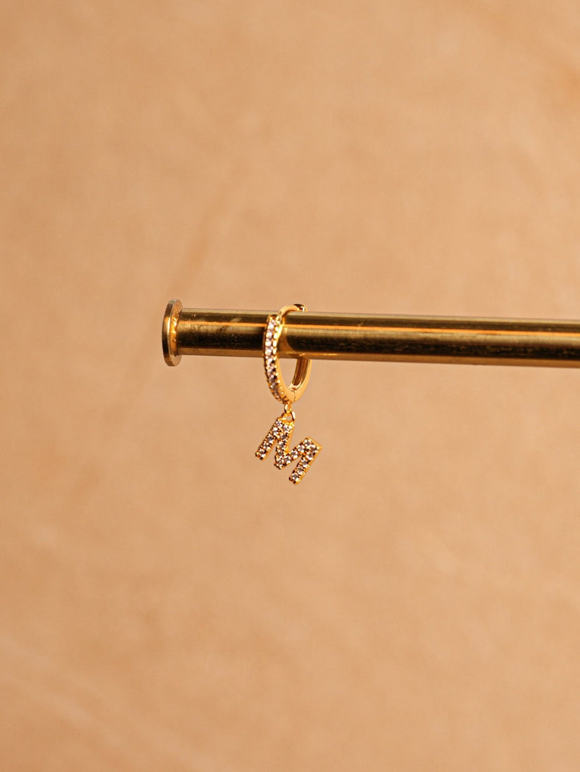 Letter Earrings - Gold Plated