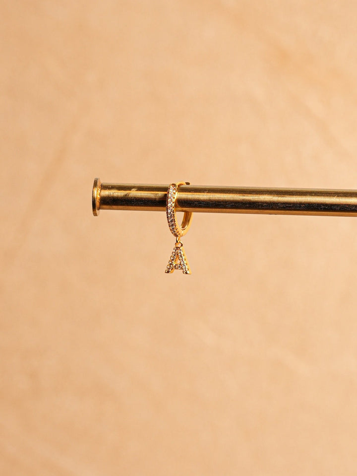 Letter Earrings - Gold Plated
