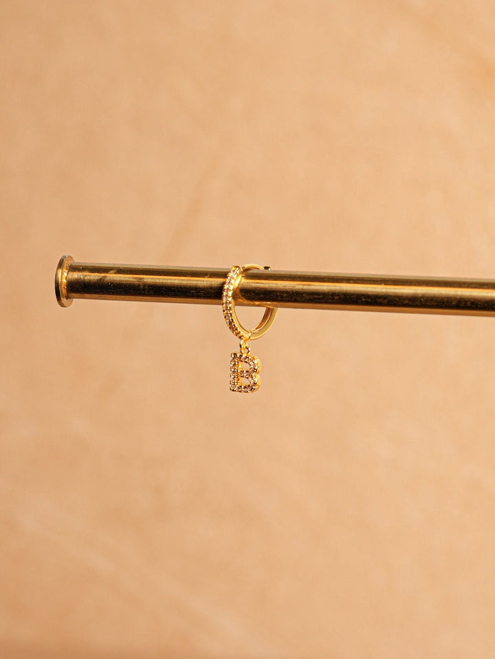 Letter Earrings - Gold Plated