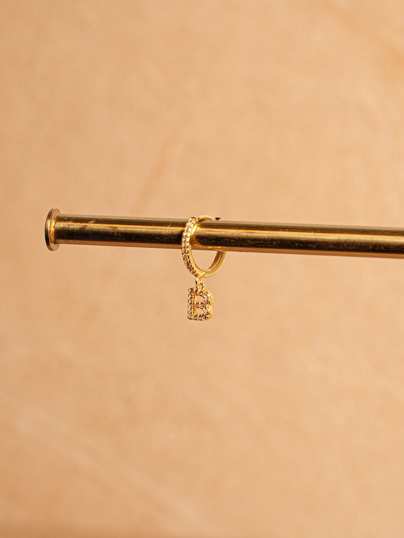 Letter Earrings - Gold Plated