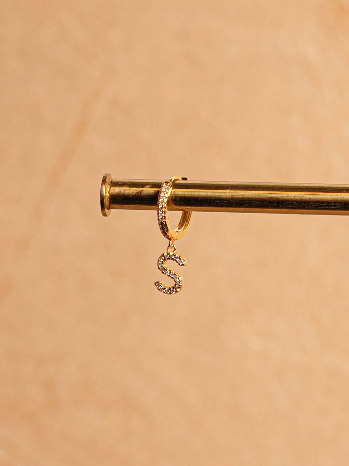 Letter Earrings - Gold Plated