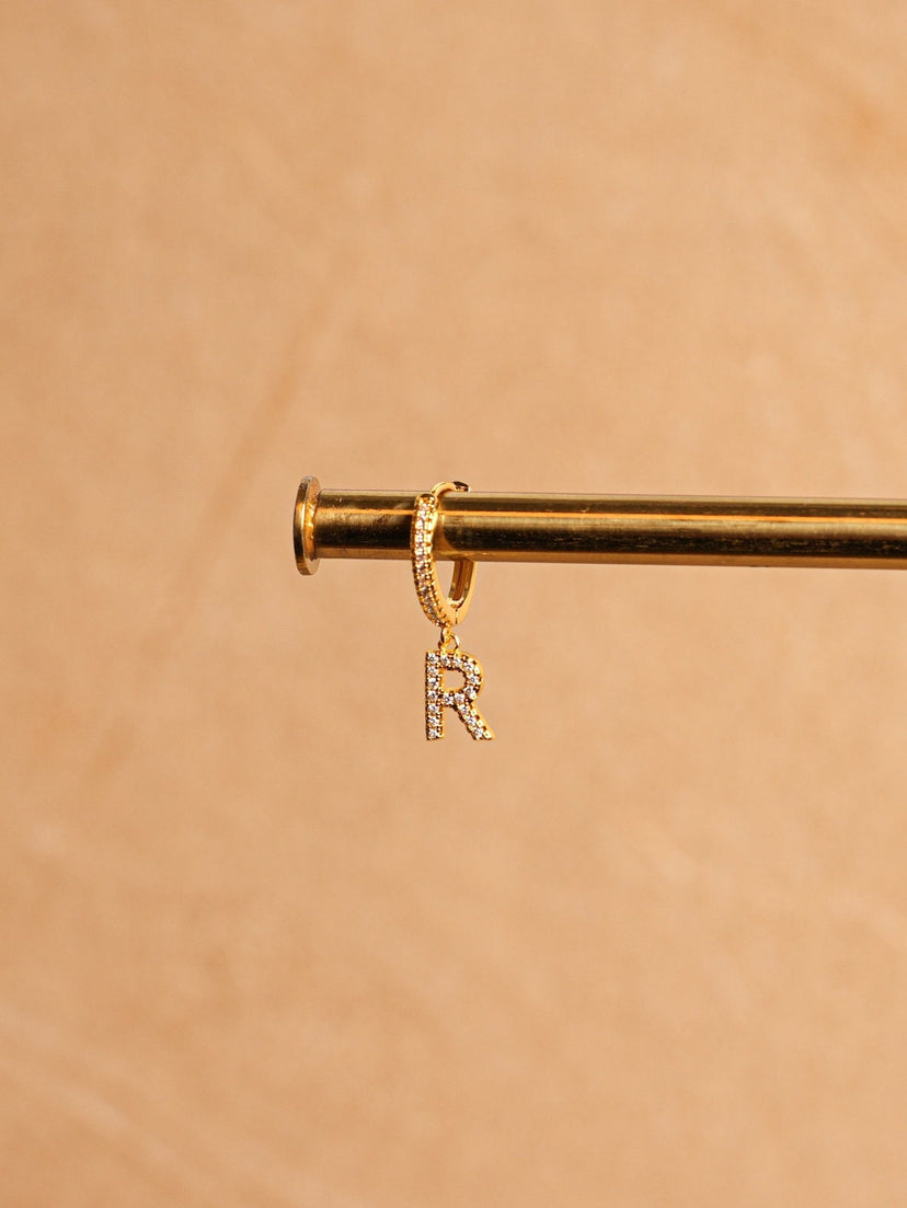 Letter Earrings - Gold Plated
