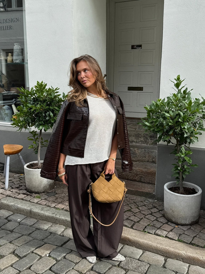 Marly Bag Small - Faux Suede Mocha Brown